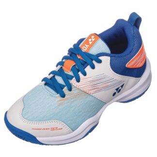 YONEX POWER CUSHION JUNIOR WHITE/BLUE maat 33