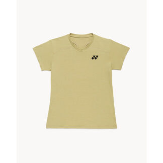 YONEX WOMENS CREW NECK SHIRT 20961EX KHAKI BEIGE